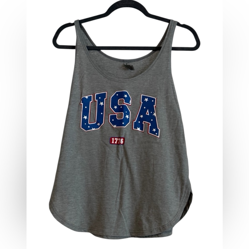 Next Level Apparel Gray USA Tank Top